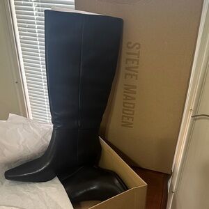 Steve Madden Over the Knee Black Boots